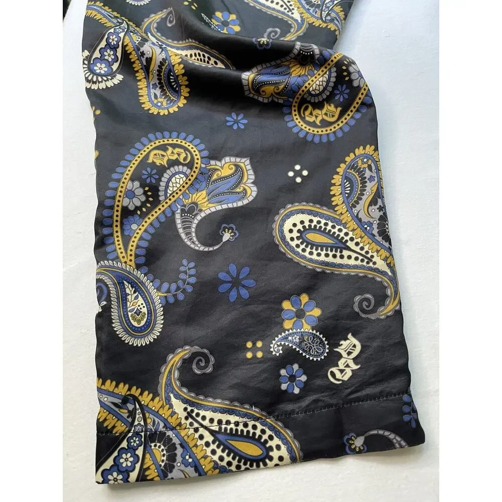 Dogg Supply Snoop Dogg Paisley Satin Pajama Set Womens Small 2-Piece